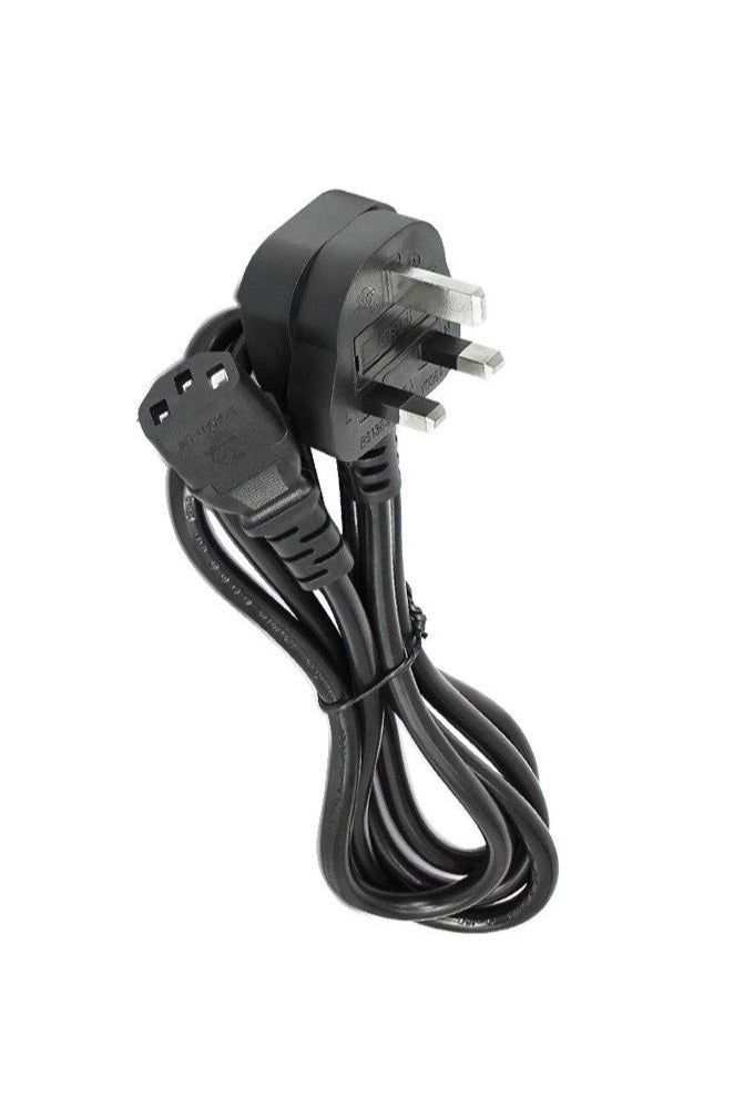 فوجيشكا كابل طاقة للكمبيوتر الشخصي بطول 1.5 متر (6 أقدام) - كابل تيار متردد ثلاثي الأطراف عالي التحمل مع سلك نحاسي نقي وفتيل مدمج - للكمبيوتر الشخصي والشاشة والتلفزيون والطابعة والناسخة وآلة التقطيع - أسود - Image 2